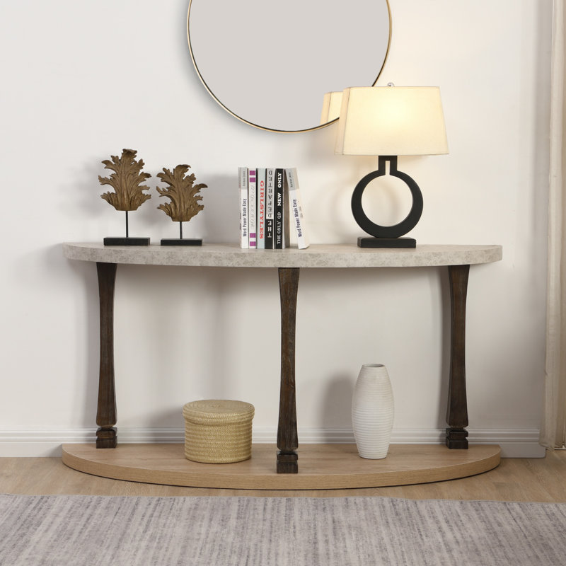 Half moon lamp table outlet